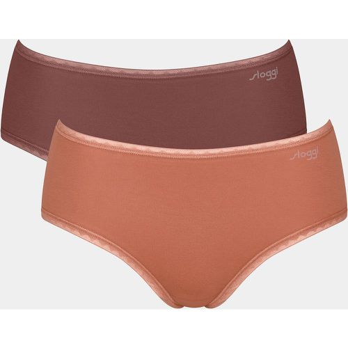 Pack of 2 Go Midi Knickers in Organic Cotton - Sloggi - Modalova