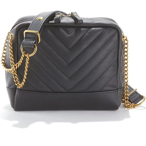 Rio Quilted Leather Camera Bag with Gold Chain Shoulder/Crossbody Strap - NAT & NIN - Modalova