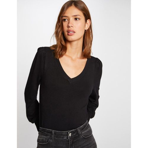 Fine Knit Jumper with V-Neck - Morgan - Modalova