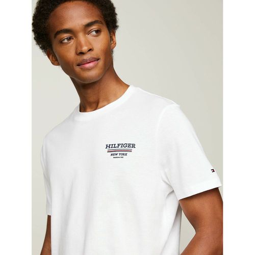 Global Stripe Cotton T-Shirt with Crew Neck - Tommy Hilfiger - Modalova