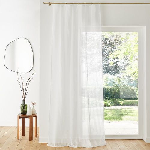 Ivory Sheer Checked Curtain with Eyelets - LA REDOUTE INTERIEURS - Modalova