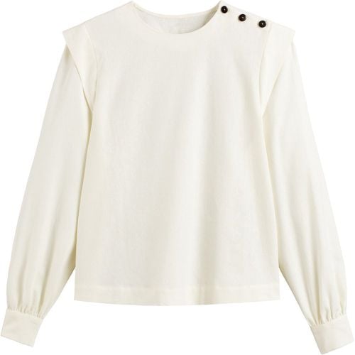 Linen/Cotton Blouse with Crew Neck - LA REDOUTE COLLECTIONS - Modalova