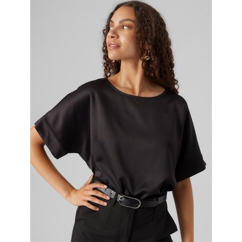 Satin Short Sleeve Blouse - Vero Moda - Modalova