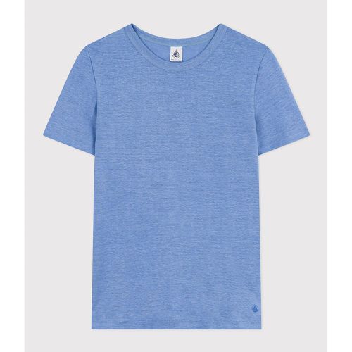 Iconic Linen Jersey T-Shirt with Crew Neck - PETIT BATEAU - Modalova