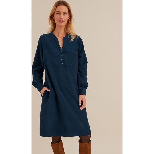 Corduory Midi Shift Dress with Long Sleeves - Anne weyburn - Modalova