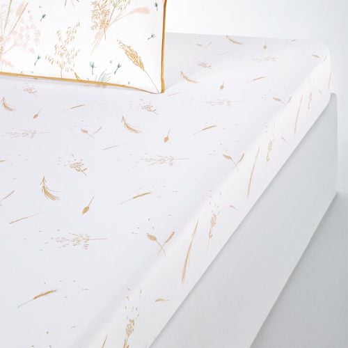 Graminée Floral 100% Cotton Fitted Sheet - LA REDOUTE INTERIEURS - Modalova