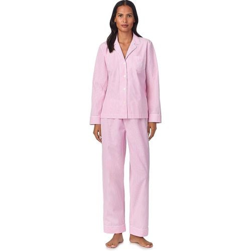 Striped Cotton Poplin Pyjamas with Long Sleeves - Lauren Ralph Lauren - Modalova