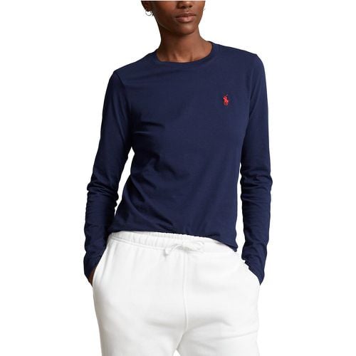 Cotton Crew Neck T-Shirt with Long Sleeves - Polo Ralph Lauren - Modalova