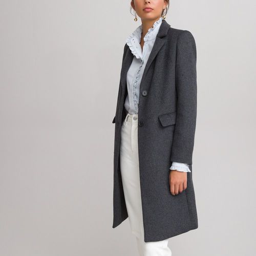 Wool Mix Buttoned Coat - LA REDOUTE COLLECTIONS - Modalova