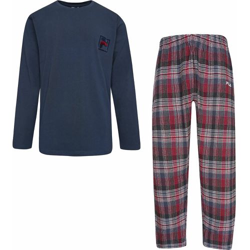 Cotton Pyjamas with Checked Bottoms - Fila - Modalova