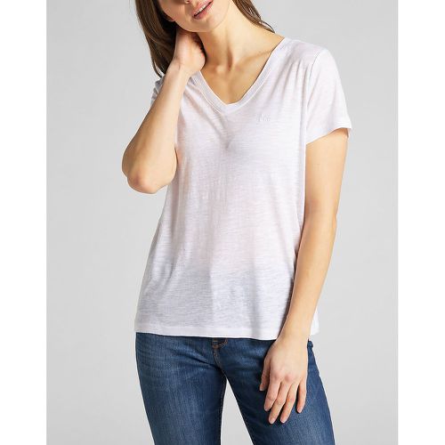 V-Neck T-Shirt with Short Sleeves - Lee - Modalova