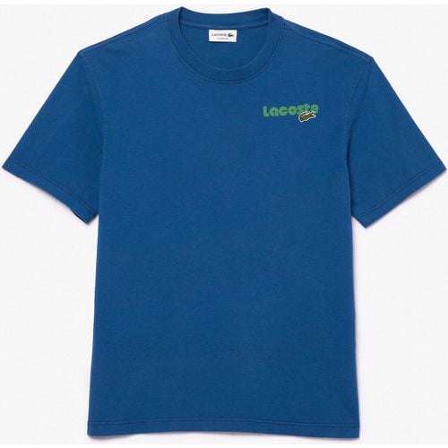 Cotton Jersey T-Shirt with Logo on Back and Crew Neck - Lacoste - Modalova