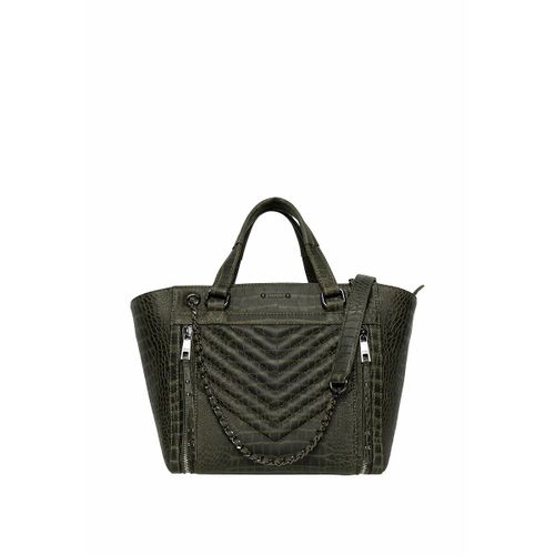 M Crocodile-Effect Leather Bag - IKKS - Modalova