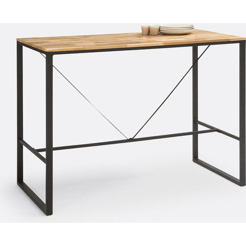 Hiba High Bar Table in Oak & Metal (Seats 4-6) - LA REDOUTE INTERIEURS - Modalova