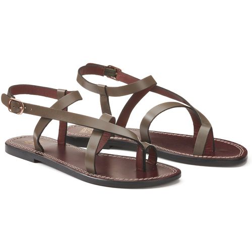 Signatures Toe Post Sandals with Flat Heel in Leather - LA REDOUTE COLLECTIONS - Modalova