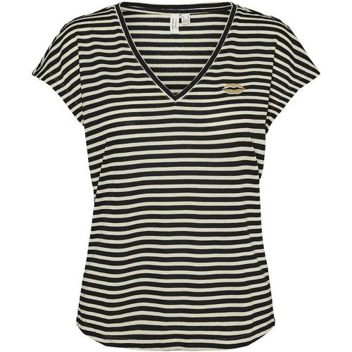 Striped V-Neck T-Shirt - Vero Moda - Modalova