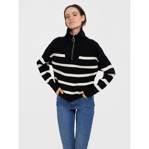 Striped Half Zip Jumper - Vero Moda - Modalova