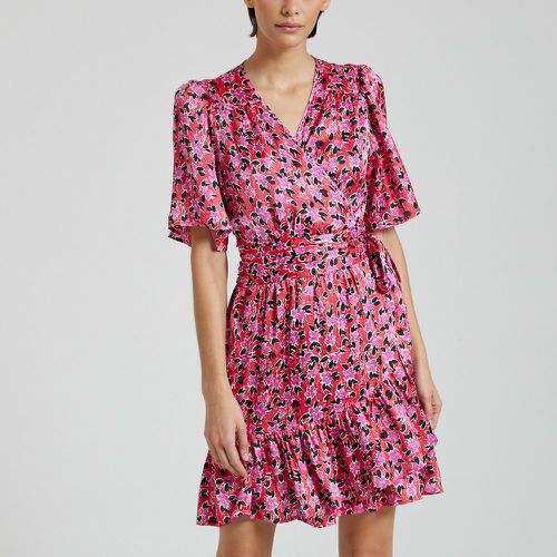 Cinda Printed Mini Dress with Ruffles and Short Sleeves - Suncoo - Modalova