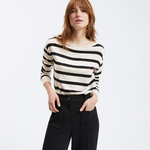 Striped Boat Neck Jumper - LA REDOUTE COLLECTIONS - Modalova