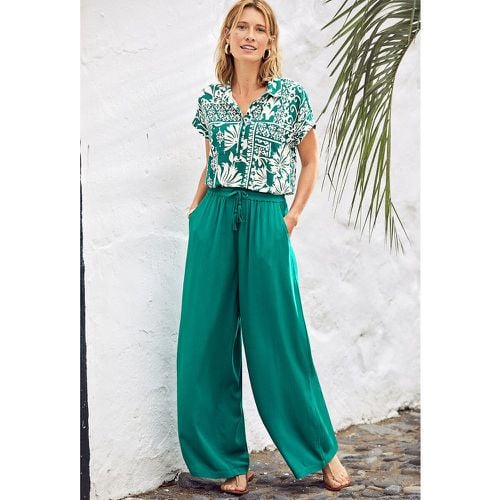 Crêpon Wide Leg Trousers, Length 30.5" - Anne weyburn - Modalova