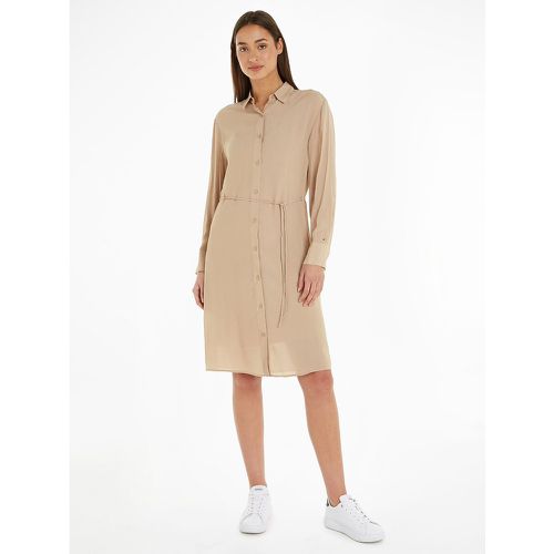 Mid-Length Shirt Dress with Tie-Waist - Tommy Hilfiger - Modalova