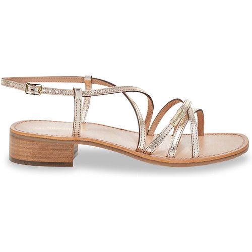 Harryna Leather Sandals with Square Toe and Low Heel - LES TROPEZIENNES PAR M BELARBI - Modalova