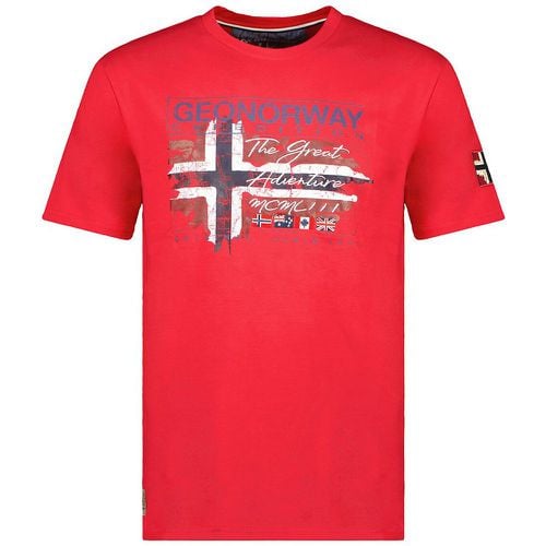 Jrusty Printed T-Shirt with Short Sleeves - geographical norway - Modalova