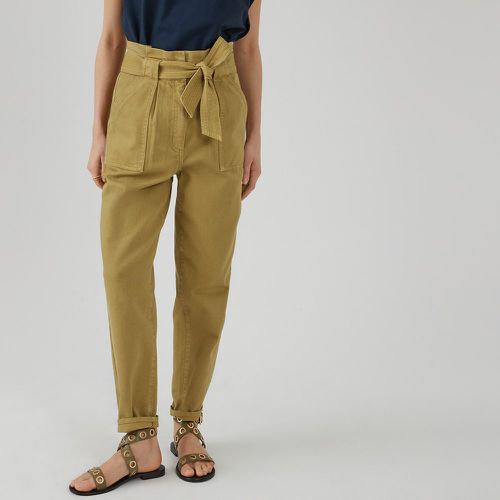 Cotton Paperbag Trousers, Length 30.5" - LA REDOUTE COLLECTIONS - Modalova