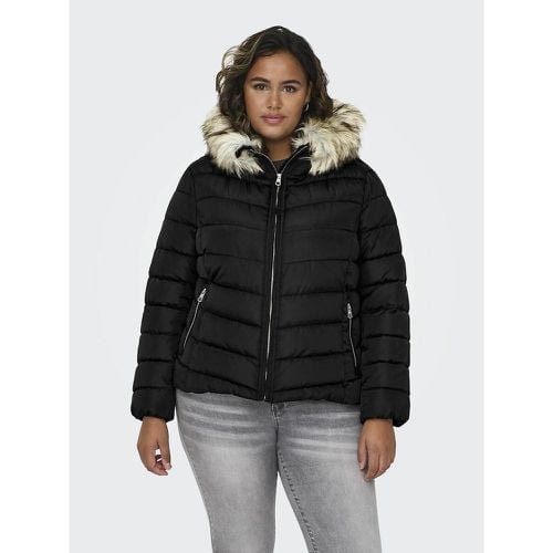 Hooded Quilted Padded Jacket with Faux Fur Trim - ONLY CARMAKOMA - Modalova