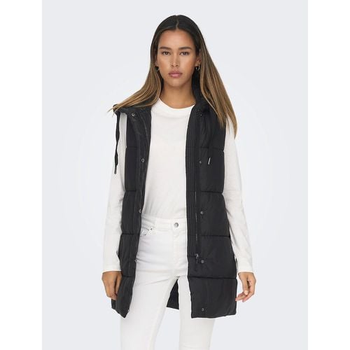 Long Hooded Padded Gilet - Only - Modalova