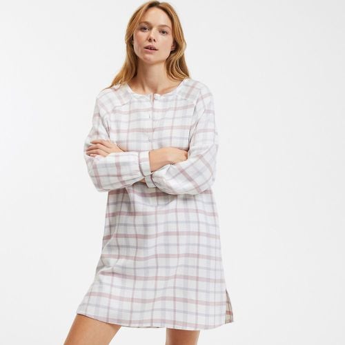 Checked Cotton Flannel Nightshirt - LA REDOUTE COLLECTIONS - Modalova