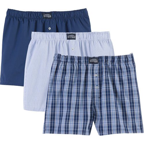 Pack of 3 Boxers in Organic Cotton Poplin - LA REDOUTE COLLECTIONS - Modalova