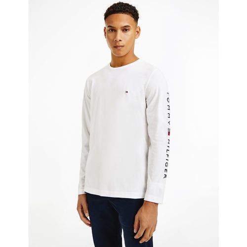 Tommy Logo Cotton T-Shirt with Long Sleeves - Tommy Hilfiger - Modalova