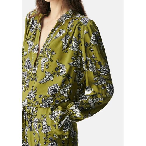 Floral Print Blouse with V-Neck and Long Sleeves - IKKS - Modalova