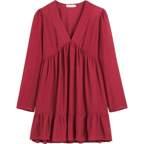 V-Neck Mini Dress with Long Sleeves - SEE U SOON - Modalova