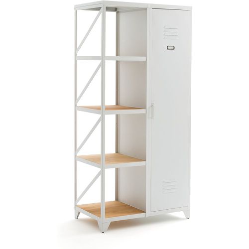 Hiba 1-Door Steel & Oiled Pine Wardrobe & Shelving Unit - LA REDOUTE INTERIEURS - Modalova