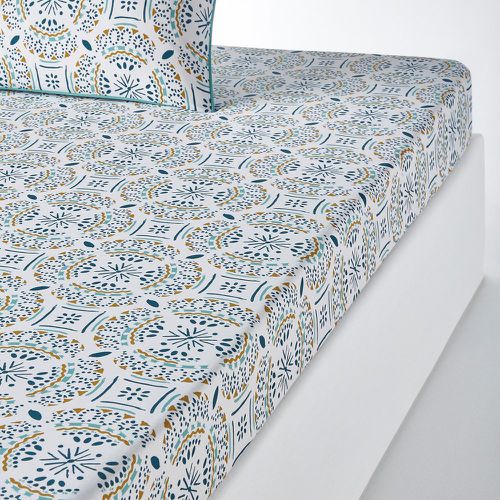 Keyiah Floral 100% Cotton Fitted Sheet - LA REDOUTE INTERIEURS - Modalova