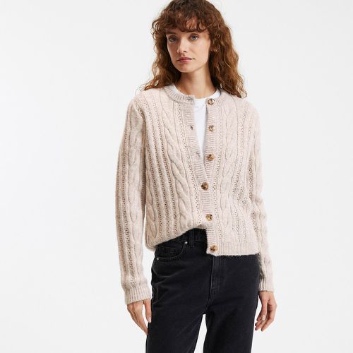 Chunky Knit Buttoned Cardigan with Crew Neck - LA REDOUTE COLLECTIONS - Modalova