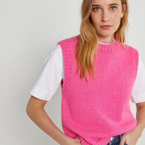 Knitted Vest Top with Crew Neck - LA REDOUTE COLLECTIONS - Modalova