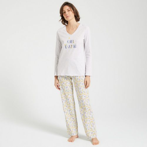 Cotton Jersey Pyjamas with Long Sleeves - Anne weyburn - Modalova