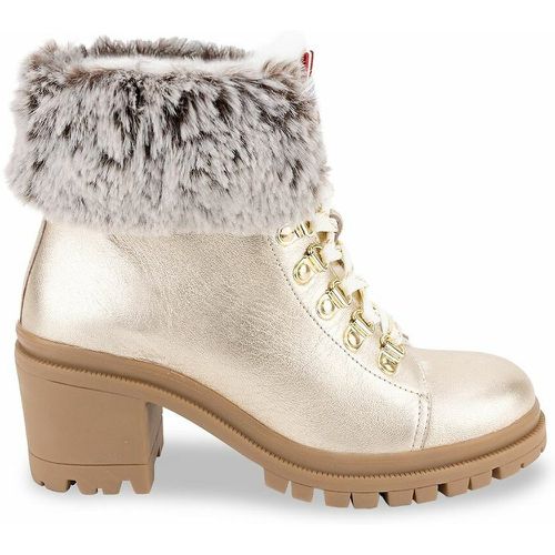 Rosenn Leather Ankle Boots with Faux Fur Lining - LES TROPEZIENNES PAR M BELARBI - Modalova