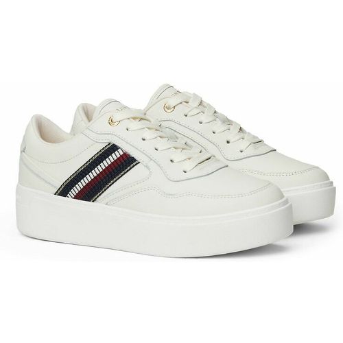 Stripes Leather Platform Trainers - Tommy Hilfiger - Modalova