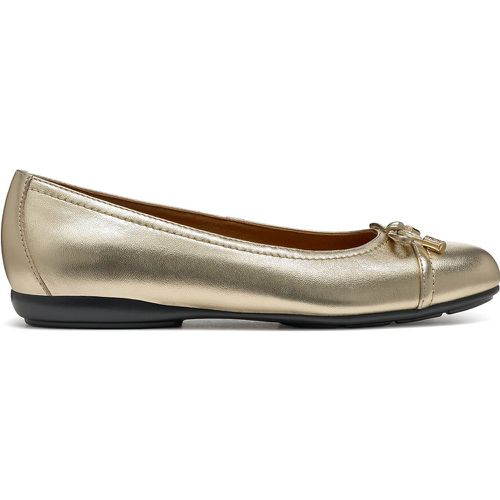 Annytah Breathable Ballet Flats in Metallic Leather - Geox - Modalova