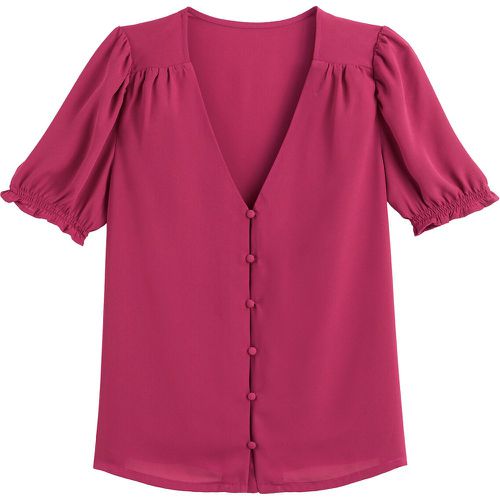 Recycled V-Neck Blouse with Short Sleeves - LA REDOUTE COLLECTIONS - Modalova