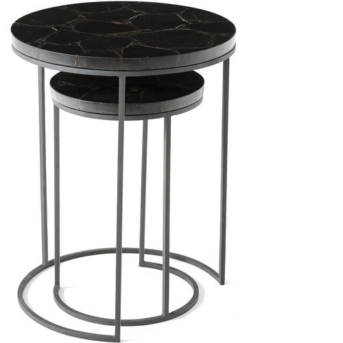 Set of 2 Anaximène Nesting Side Tables in Agate & Metal - AM.PM - Modalova