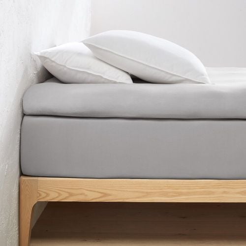 Recycled Cotton Jersey Fitted Mattress Topper Sheet - LA REDOUTE INTERIEURS - Modalova