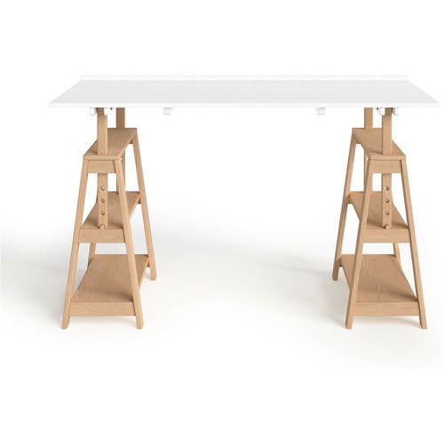 Jimi Solid Pine Trestle Desk - LA REDOUTE INTERIEURS - Modalova