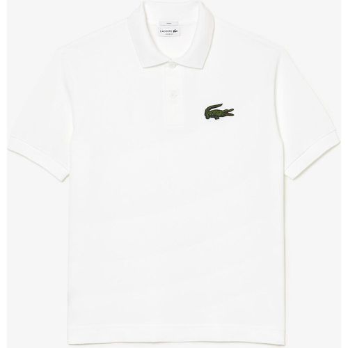 Embroidered Logo Polo Shirt in Organic Cotton and Loose Fit with Short Sleeves - Lacoste - Modalova