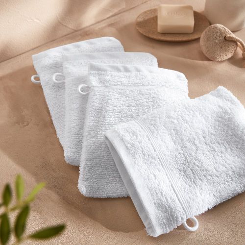 Set of 4 Zavara 100% Cotton Towelling Washcloths - LA REDOUTE INTERIEURS - Modalova