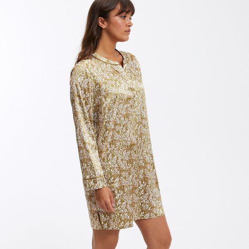 Leaf Print Satin Nightshirt - LA REDOUTE COLLECTIONS - Modalova